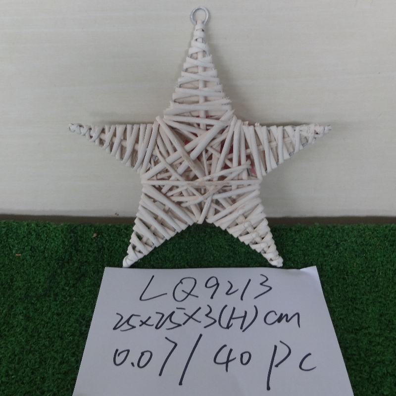 Decorazione a stella di vimini